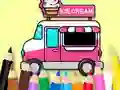 Coloring Book: Ice Cream Car — δωρεάν online παιχνίδι
