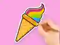 Coloring Book: Rainbow Ice Cream — δωρεάν online παιχνίδι