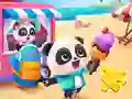 Jigsaw Puzzle: Baby Panda Ice Cream Car — δωρεάν online παιχνίδι