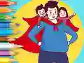 Coloring Book: Father's Day — δωρεάν online παιχνίδι