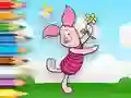 Coloring Book: Piglet Holds Toy Windmill — δωρεάν online παιχνίδι