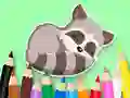 Coloring Book: Baby Raccoon — δωρεάν online παιχνίδι