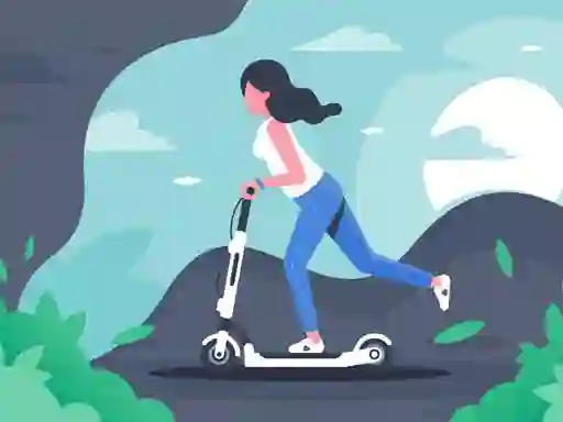 Electric scooter rides jigsaw — δωρεάν online παιχνίδι