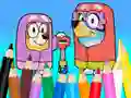 Coloring Book: Bluey Flossing Grannies — δωρεάν online παιχνίδι