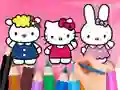 Coloring Book: Hello Kitty With Friends — δωρεάν online παιχνίδι