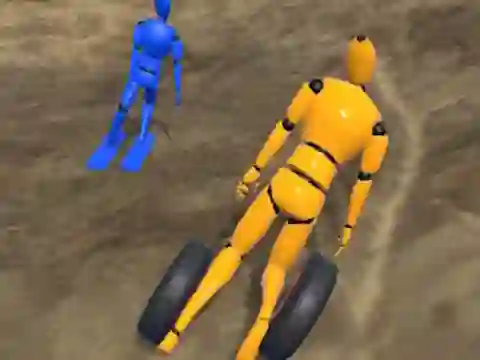 Ragdoll Racing: Extreme Downhill — δωρεάν online παιχνίδι