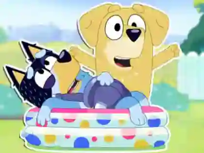 Jigsaw Puzzle: Bluey Dad Baby — δωρεάν online παιχνίδι
