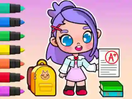 Coloring Book: Avatar School Day — δωρεάν online παιχνίδι