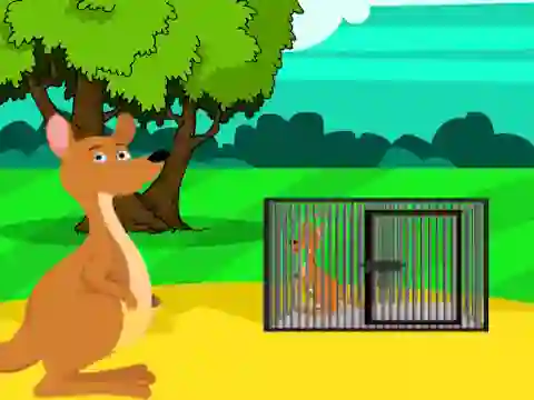 Red Kangaroo Baby Rescue from Cage — δωρεάν online παιχνίδι