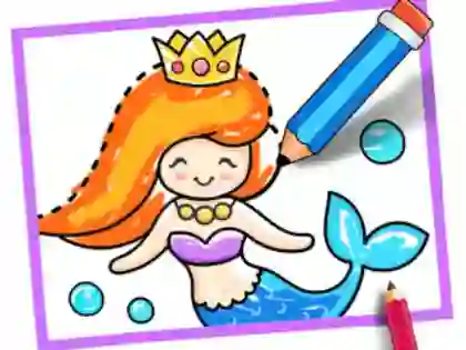 Toddler Drawing: Mermaid — δωρεάν online παιχνίδι