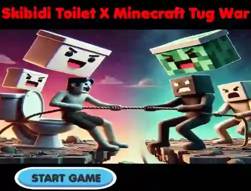 Skibidi Toilet X Minecraft Tug War — δωρεάν online παιχνίδι
