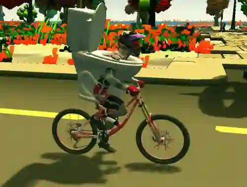 Skibidi Toilet Bike Riding — δωρεάν online παιχνίδι