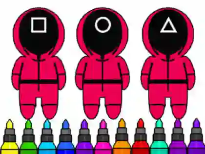 Coloring Book: Squid Game Mask — δωρεάν online παιχνίδι