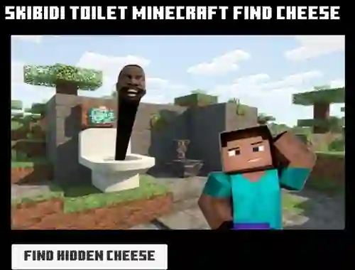 Skibidi Toilet Minecraft Find Cheese — δωρεάν online παιχνίδι