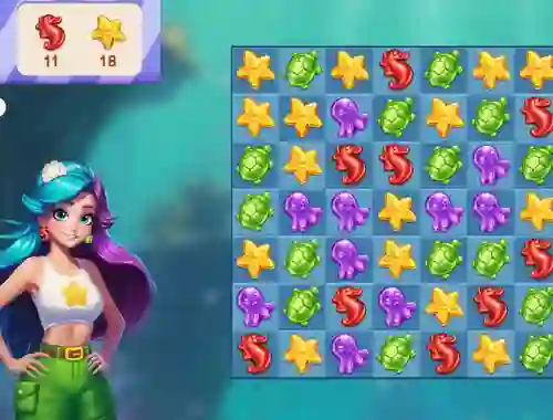 Underwater Adventures: Match 3 — δωρεάν online παιχνίδι
