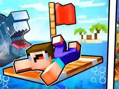 Noob Raft: Ocean Survival — δωρεάν online παιχνίδι