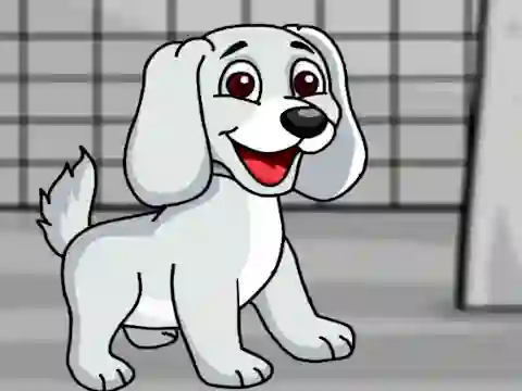 Rescue the White Puppy from Cage — δωρεάν online παιχνίδι