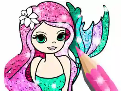Coloring Book: Little Mermaid — δωρεάν online παιχνίδι