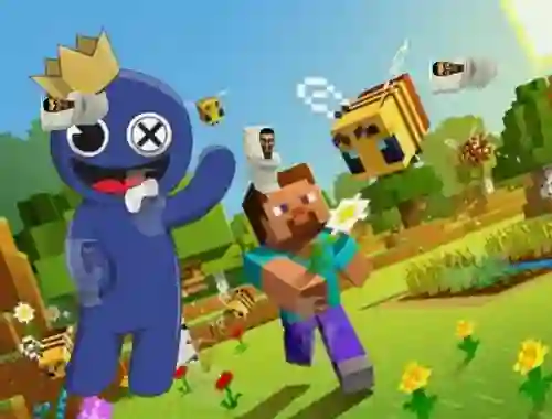 Rainbow Friends Minecraft Hidden Skibidi — δωρεάν online παιχνίδι