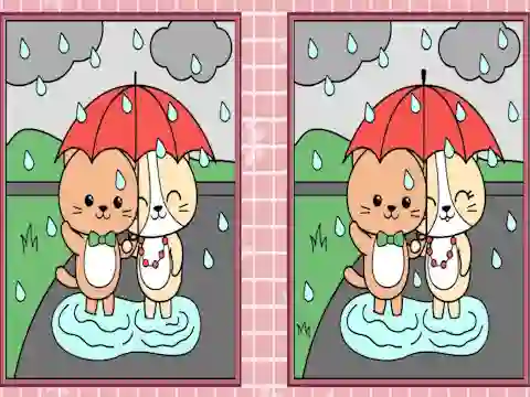 Spot the Differences Cute Kittens — δωρεάν online παιχνίδι