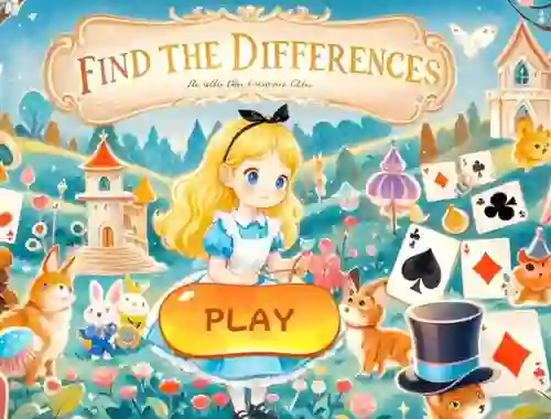 Find The Differences: Alice In Wonderland — δωρεάν online παιχνίδι