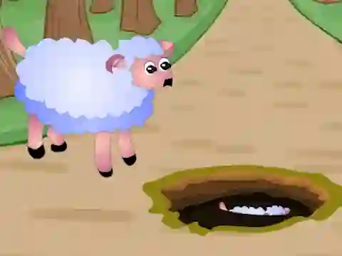 Help Fallen Down Sheep Baby — δωρεάν online παιχνίδι