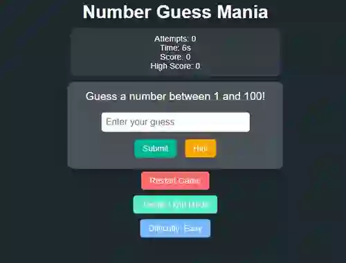 Number Guess Mania — δωρεάν online παιχνίδι