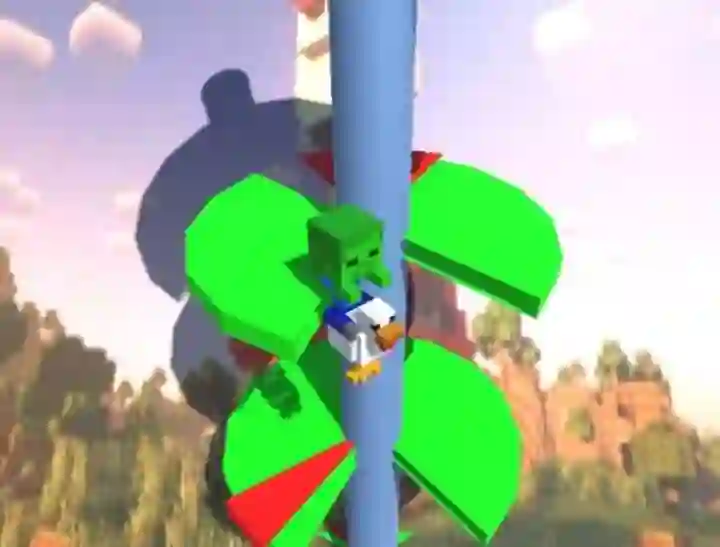 Chicken Jockey Helix Jump — δωρεάν online παιχνίδι