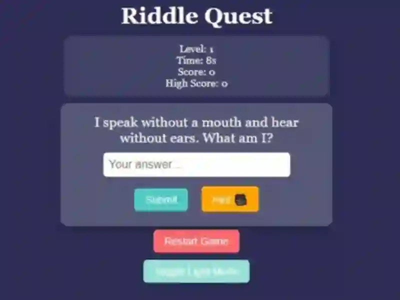 Riddle Quest Brain Teaser — δωρεάν online παιχνίδι