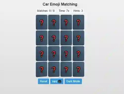 Car Emoji Matching — δωρεάν online παιχνίδι