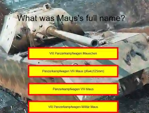 Tank Quiz: Maus — δωρεάν online παιχνίδι