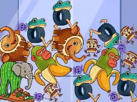 Italian Brainrot: Animals Merge Puzzle — δωρεάν online παιχνίδι
