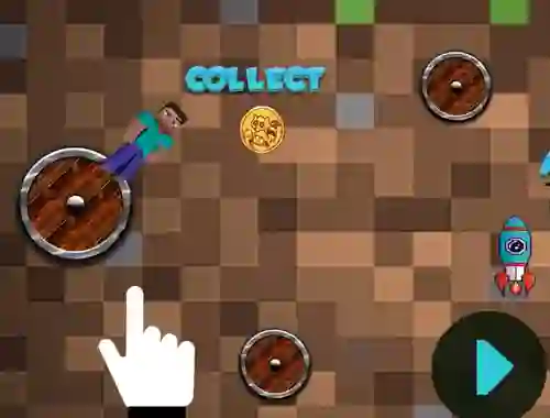 Mineblock Rotate And Fly Adventure — δωρεάν online παιχνίδι