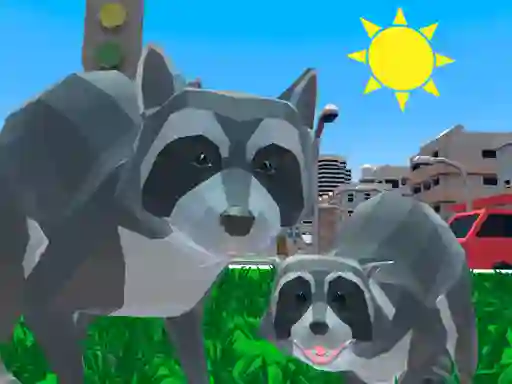 Raccoon Adventure City Simulator 3d — δωρεάν online παιχνίδι