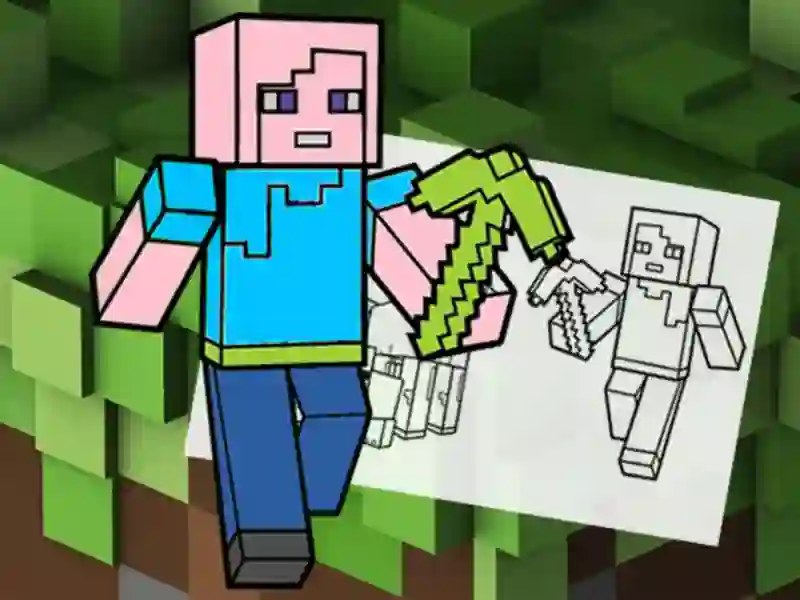 Minecraft Fun Coloring Book — δωρεάν online παιχνίδι