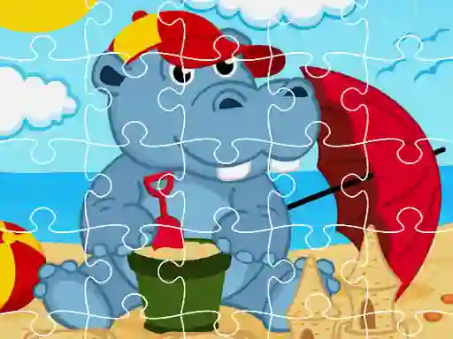 Hippo Jigsaw — δωρεάν online παιχνίδι