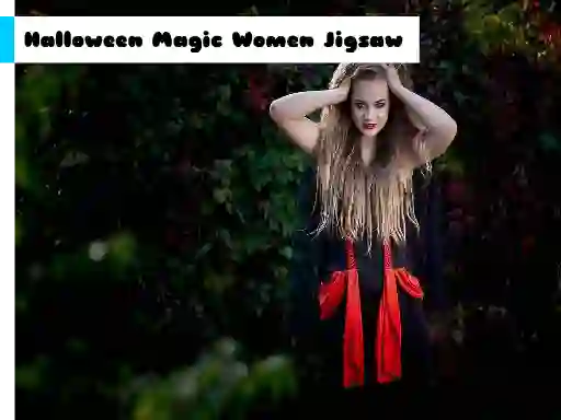 Halloween Magic Women Jigsaw — δωρεάν online παιχνίδι