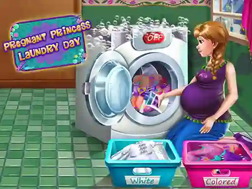 Pregnant Princess Laundry Day — δωρεάν online παιχνίδι