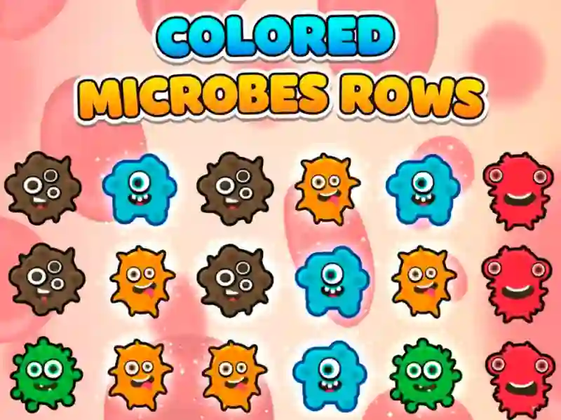 Colored Microbes Rows — δωρεάν online παιχνίδι