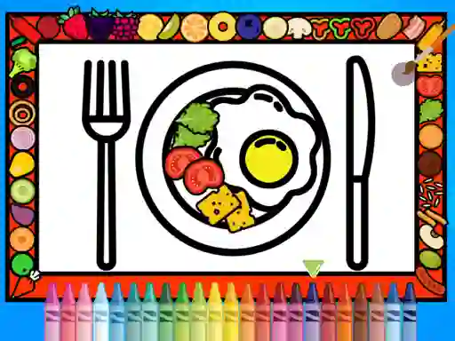 Color and Decorate Dinner Plate — δωρεάν online παιχνίδι