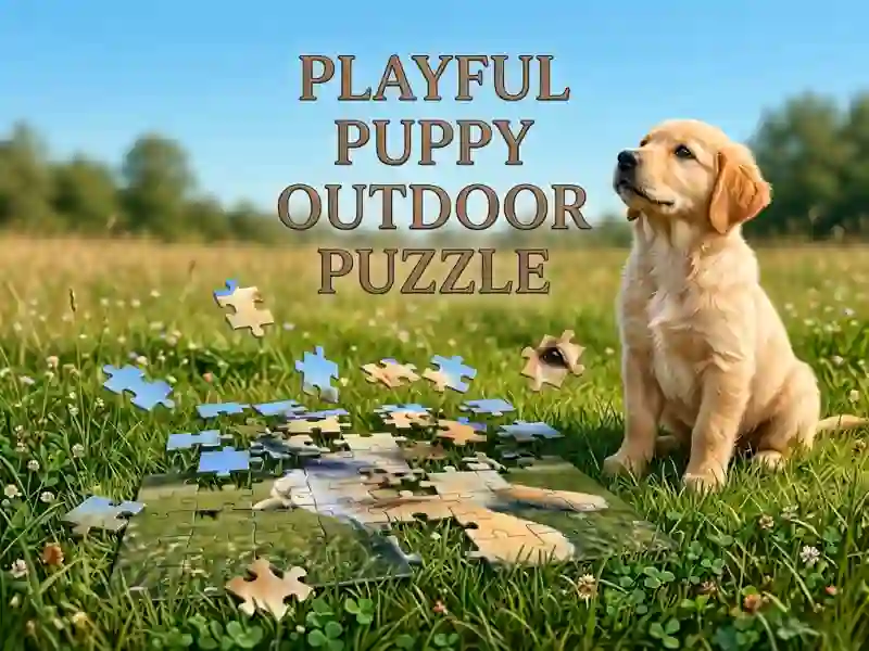 Playful Puppy Outdoor Puzzle — δωρεάν online παιχνίδι