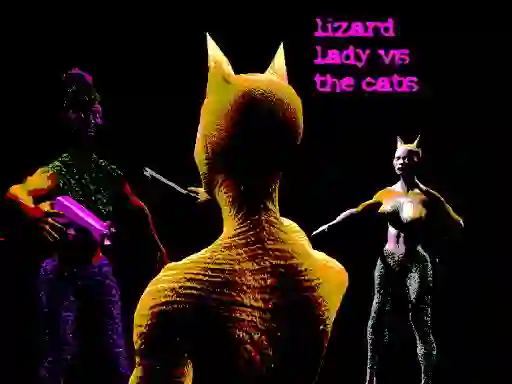 Lizard Lady Vs The Cats — δωρεάν online παιχνίδι