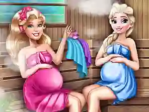 Cute Mommies Pregnant Sauna — δωρεάν online παιχνίδι