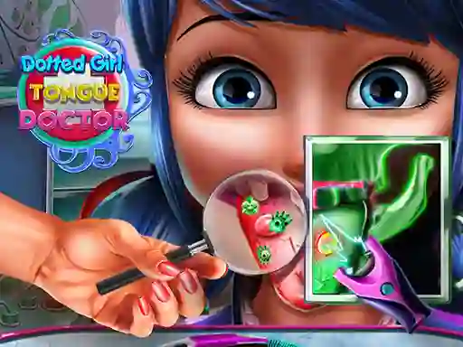 Dotted Girl Tongue Doctor — δωρεάν online παιχνίδι