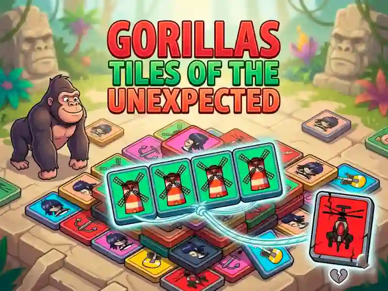 Gorillas Tiles Of The Unexpected — δωρεάν online παιχνίδι