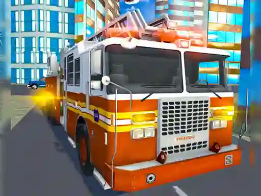 Fire City Truck Rescue Driving Simulator — δωρεάν online παιχνίδι