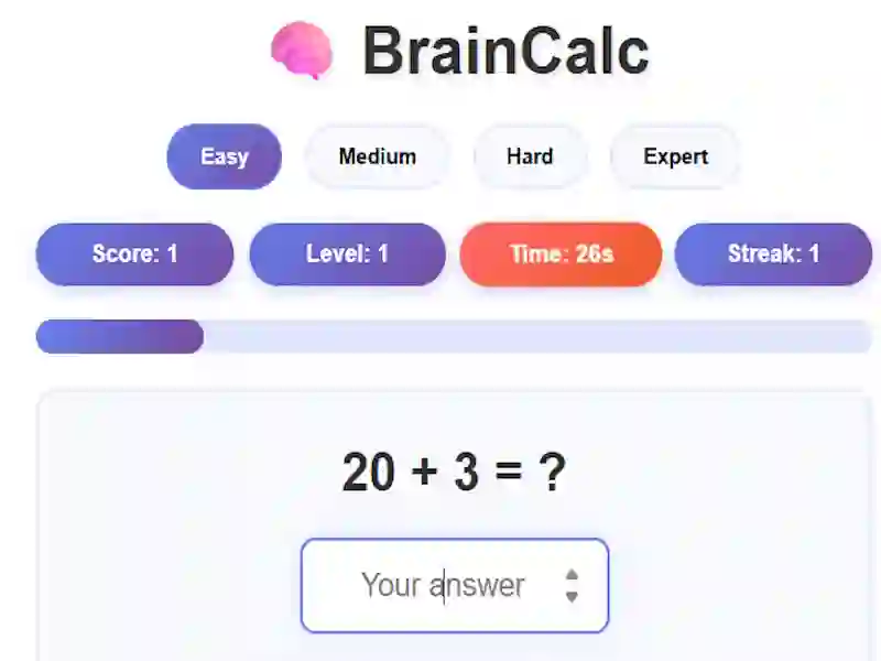 BrainCalc — δωρεάν online παιχνίδι