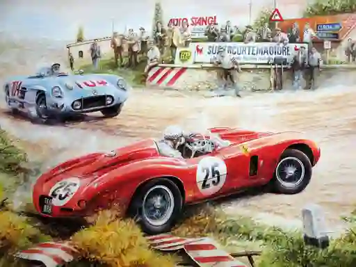 Painting Vintage Cars Jigsaw Puzzle — δωρεάν online παιχνίδι