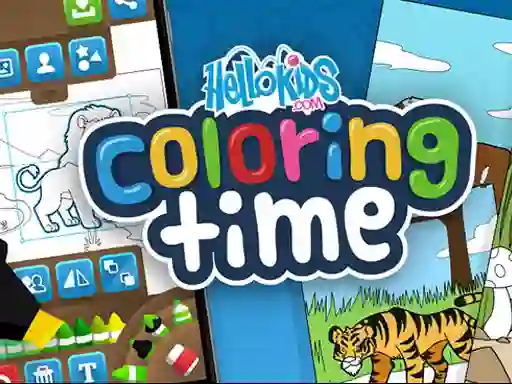 Hello kids Coloring Time — δωρεάν online παιχνίδι