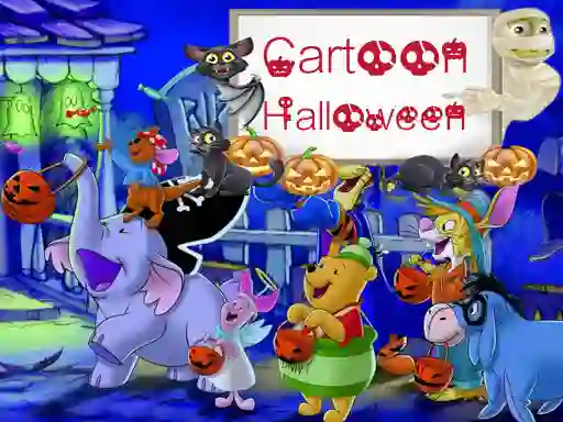 Cartoon Halloween Slide Puzzle — δωρεάν online παιχνίδι